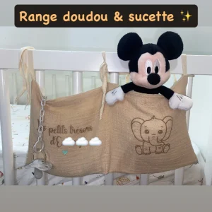 Rangement sucette et doudou