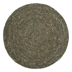 Tapis rond laine feutrée NEETHU OLIVE M