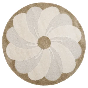 Tapis enfant fleur rond ELSA