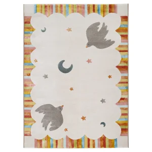 Tapis chambre enfant multicolore DANCING BIRDS