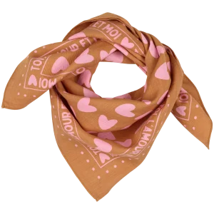 Foulard Amour - Marron/Rose