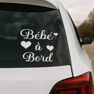 Stickers bebe à bord | Cœur