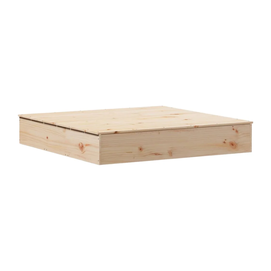 Bac à sable en bois massif avec couvercle – Éveil Montessori pour enfants de 1 à 6 ans au jardin – Image 3