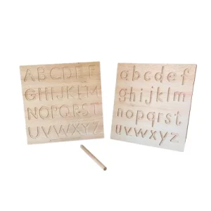 Tablette d'écriture pour enfant | Jeu Montessori en bois | Apprendre à Ecrire en script
