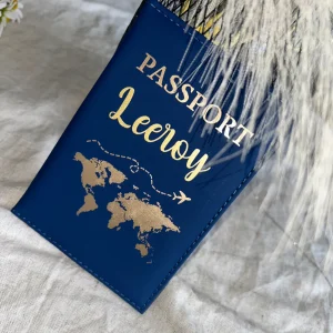 Protège passeport ✈️🌍 | Bleu foncé