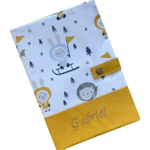 Protège carnet de santé personnalisé - Jaune Gabriel