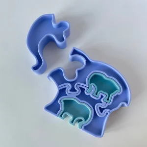 Le puzzle elephant bleu