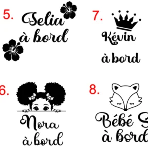 Stickers bebe à bord  | 1 enfant