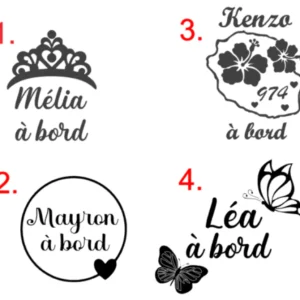 Stickers bebe à bord | 1 enfant