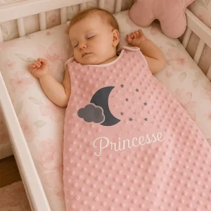 Gigoteuse minky | Rose claire à personnaliser