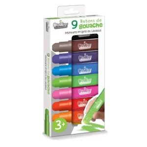 Bâtons de gouache - 9 couleurs
