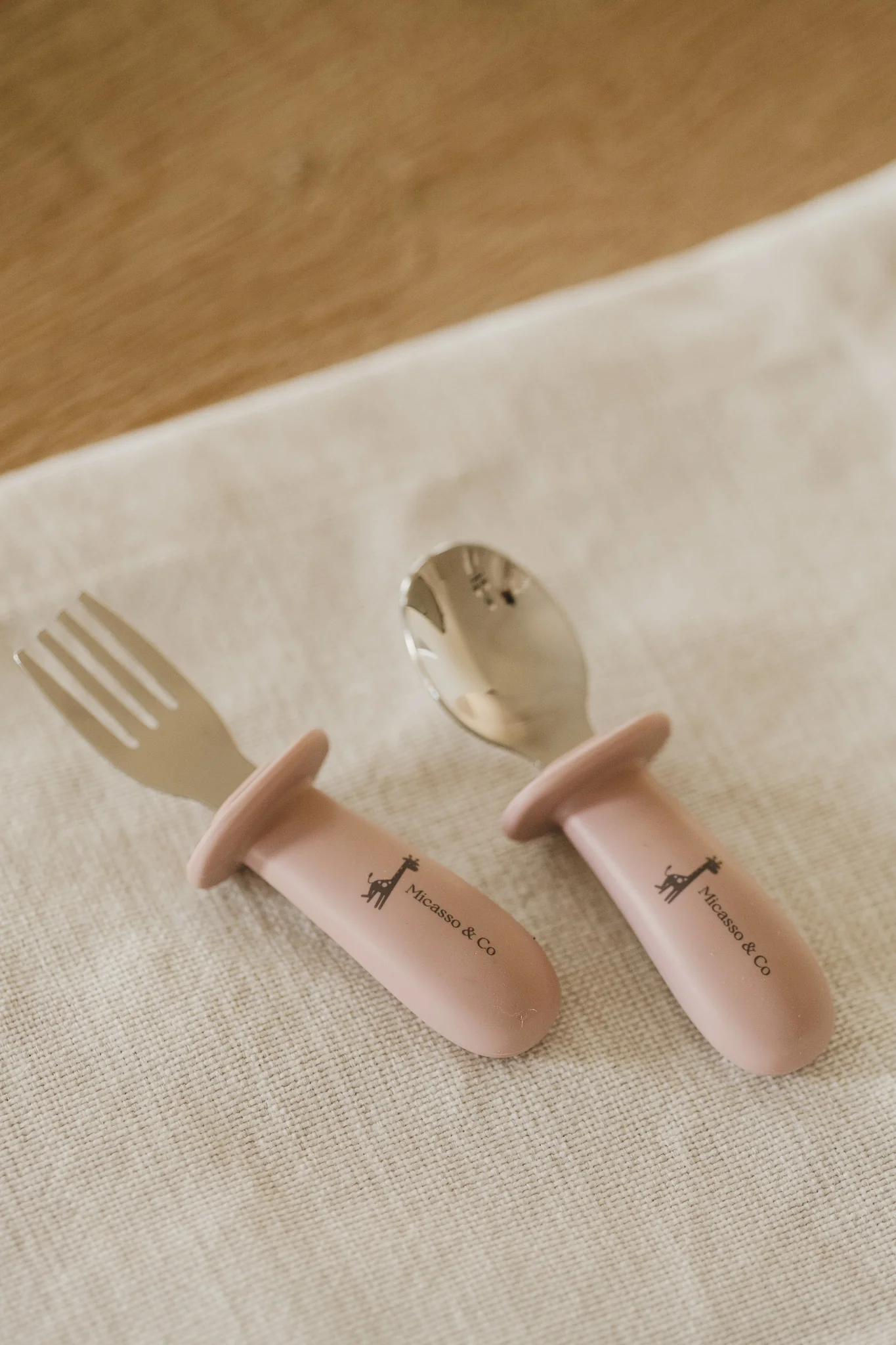 Ensemble de cuillère et fourchette en silicone et métal – Image 3