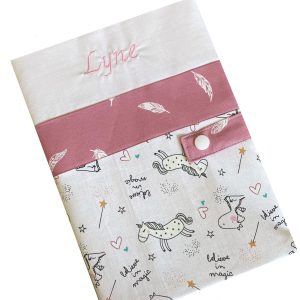 Protège carnet de santé personnalisé - Rose Lyne