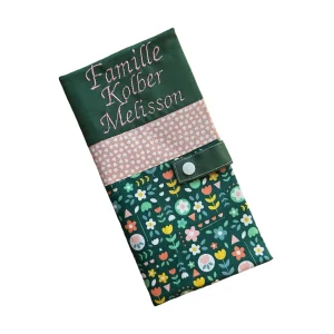 Protège livret de famille personnalisé - Vert