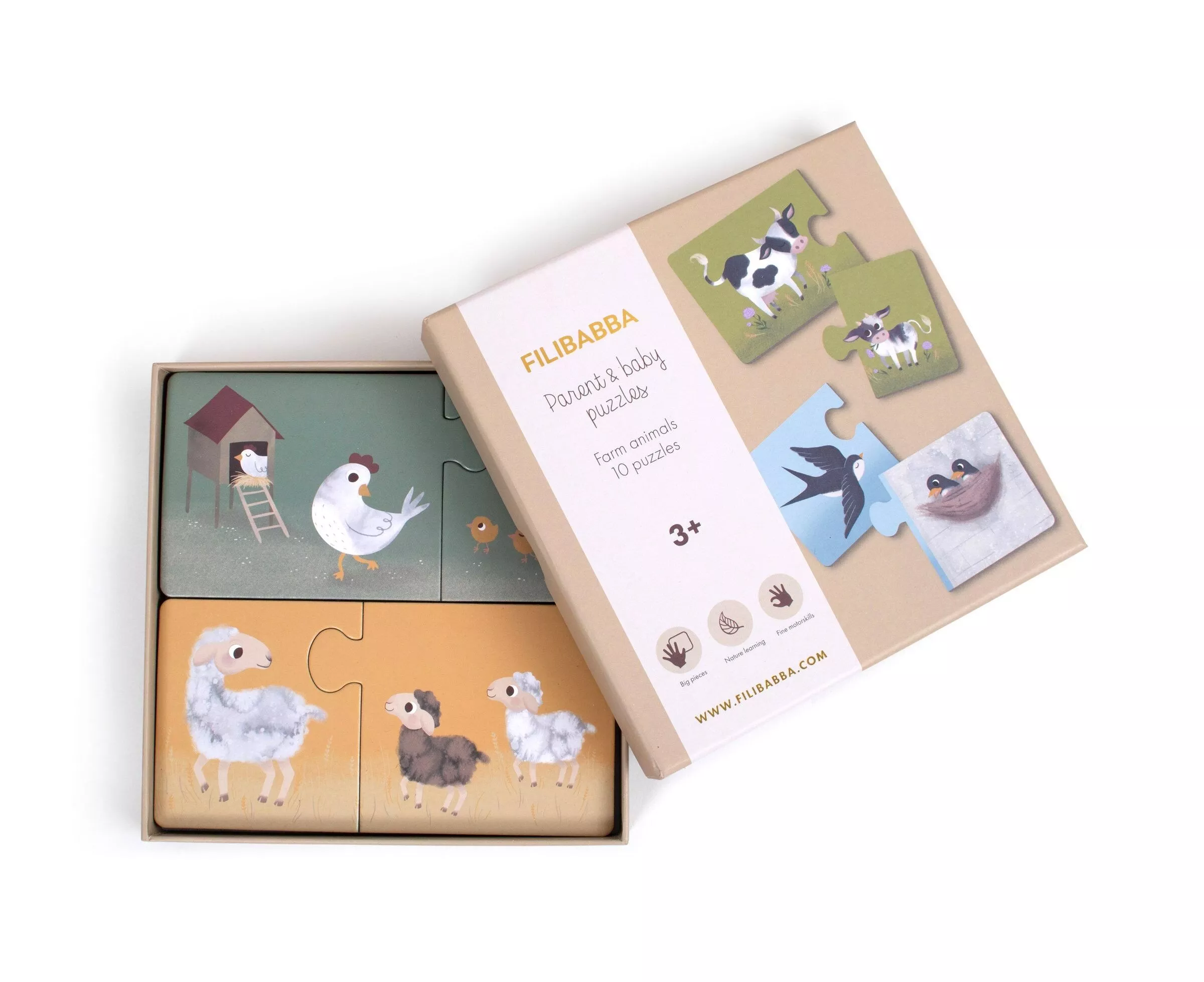 Puzzle 2 pièces - Maman/bébés - Á la ferme – Image 4