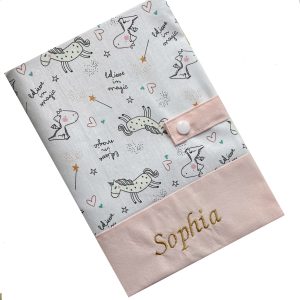 Protège carnet de santé personnalisé - Rose Sophia