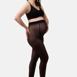 Collants de grossesse 40 Deniers Noir Semi-transparent