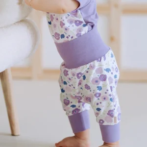 Pantalon bébé été – coton Oeko-Tex®, confortable et évolutif - Fleurs d'été