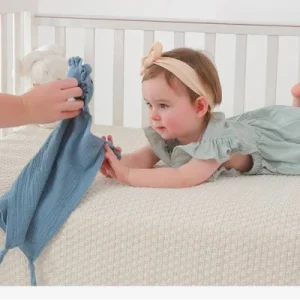 Doudou lion - doudou plat, serviette câlin apaisante pour bébé