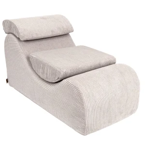 Fauteuil lounge en velours Corduroy à larges côtes Aesthetic