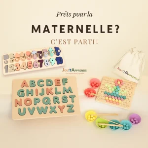 Kit Éducatif Montessori - Maternelles 123 ABC – Jeux Alphabet, Chiffres & Motricité bois| Enfants 3-6 ans