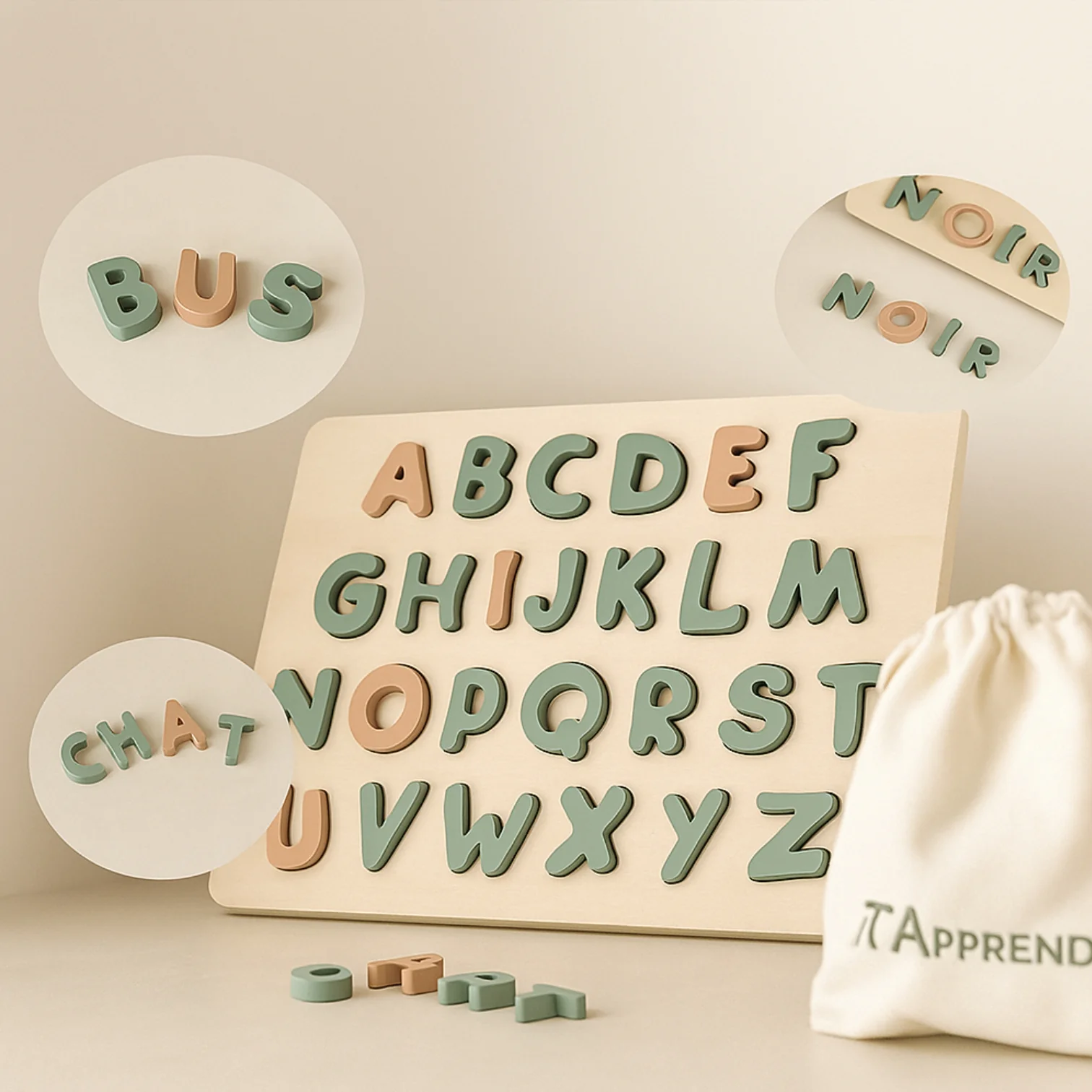 Kit Éducatif Montessori - Maternelles 123 ABC – Jeux Alphabet, Chiffres & Motricité bois| Enfants 3-6 ans – Image 8