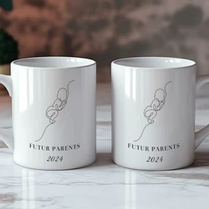 -Mug annonce grossesse dessin bébé