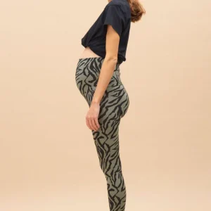 Legging de grossesse en coton bio Zèbre