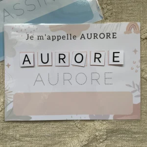 Support apprentissage écriture prénom pour enfant