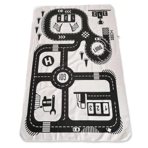 Tapis d'éveil Montessori noir et blanc